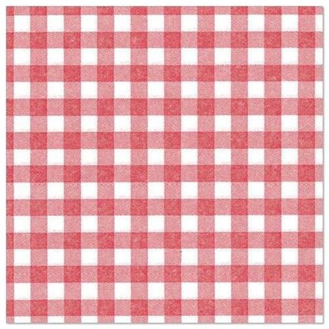 87103 Tovagliolo Di Carta Carta Velina Rosso, Bianco 50 Pz - Foto 1