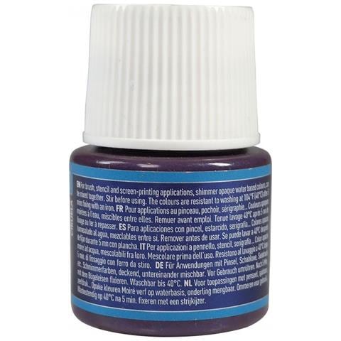 Pittura Tessile Setacolor Effetto Metallico Opaco - Prugna - 45 Ml - Foto 1