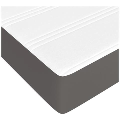 Materasso A Molle Grigio 90x190x20 Cm In Similpelle - Foto 6