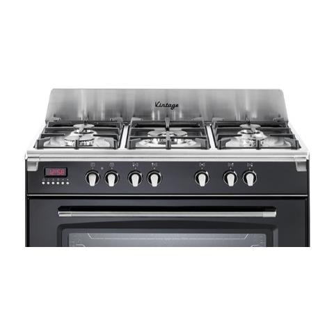 Cucina Elettrica MEM 965 NX ED 5 Fuochi a Gas Forno Elettrico Multifunzione Termoventilato Dimensioni 90 x 60 cm Colore Nero/ Acciaio Inossidabile Serie Mastercook  - Foto 2