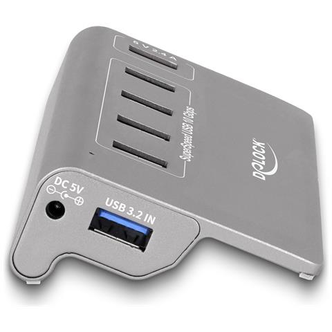 Hub USB 10 Gbps con 4 porte USB Tipo-A + 1 porta di ricarica veloce con alimentatore - Foto 2