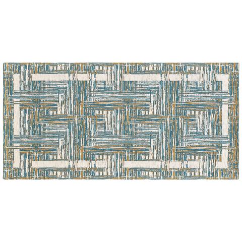 Tappeto Arredo Salotto Antiscivolo Scendiletto Camera Dis. Bangkok By Suardi 65x110(Set 2) Jeans - Foto 1