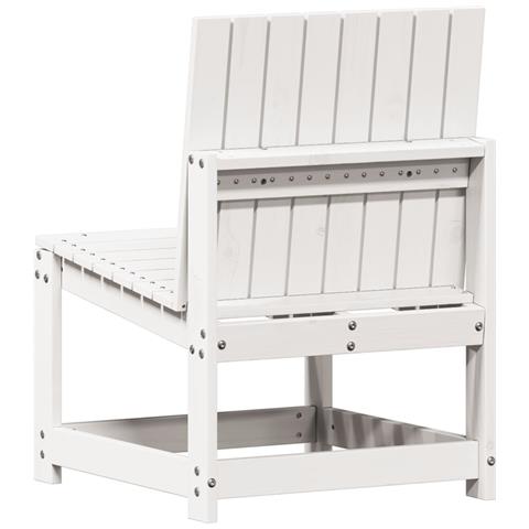 Set Salotto da Giardino 3 pz Bianco in Legno Massello di Pino - Foto 2