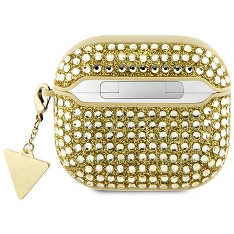 Cover Per Airpods 3 4g Diamond Con Charm A Triangolo Ornato Da Strass, Oro - Foto 2