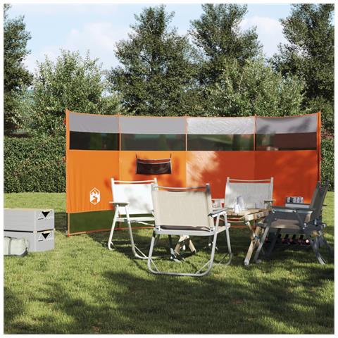 Frangivento Da Campeggio Arancione 366x152x152 Cm Impermeabile - Foto 2