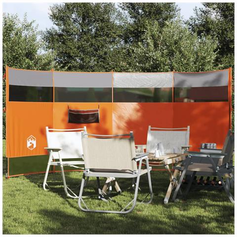 Frangivento Da Campeggio Arancione 366x152x152 Cm Impermeabile - Foto 8