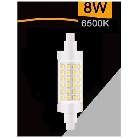 Lampadina Led Luce Bianca Attacco R7s 8 Watt Lampada Ricambio Per Faro 6500k - Foto 1