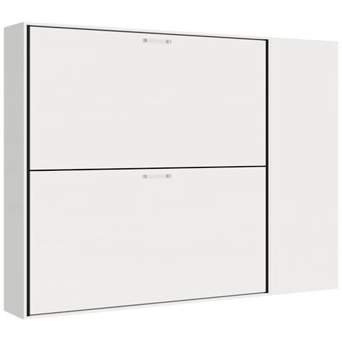 Letto Kando Doppio Bianco Frassino Composizione H Con Materassi - Foto 2