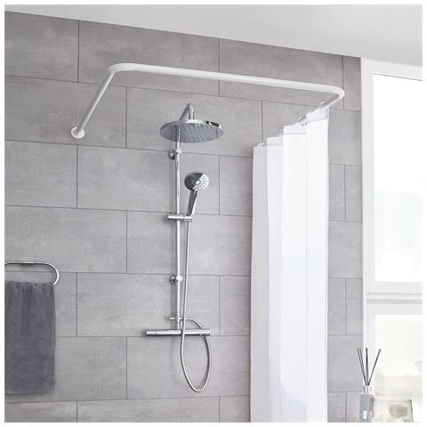 Barra Universale Per Tenda Doccia 3 Misure Bianca - Foto 3