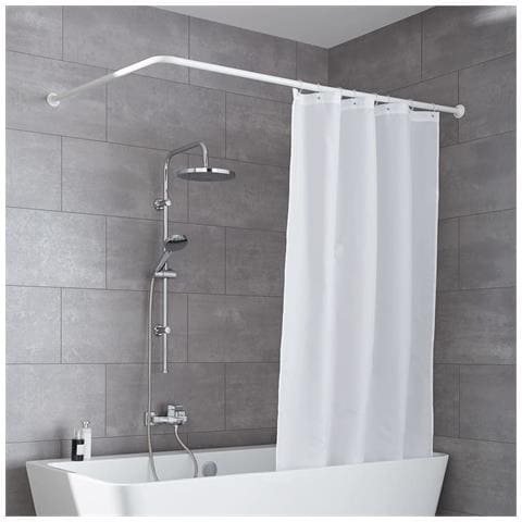 Barra Universale Per Tenda Doccia 3 Misure Bianca - Foto 1