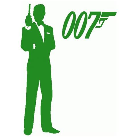 James Bond 007 - Adesivo Prespaziato - Colore Verde - 15cm - Foto 1