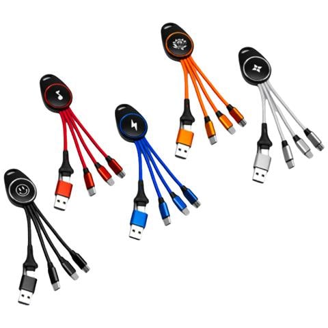 Portachiavi Led 5 In 1 Con Cavo Dati Blue - Foto 1