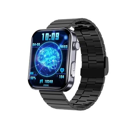 Smartwatch: Misura La Frequenza Cardiaca, La Pressione Sanguigna, L'ossigeno Nel Sangue E I Passi Black Bamboo Edition Strap - Foto 2