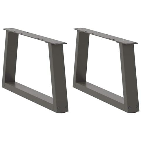 Gambe Tavolo Pranzo A V 2 Pz Antracite 70x(30-31,3)cm Acciaio - Foto 1
