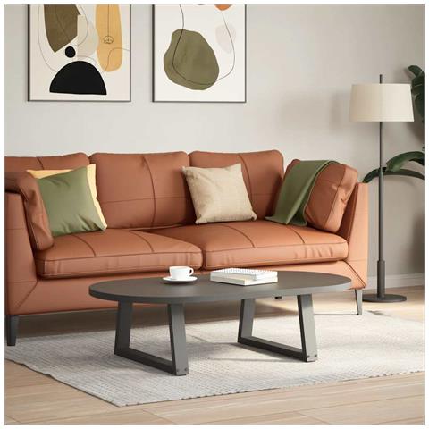 Gambe Tavolo Pranzo A V 2 Pz Antracite 70x(30-31,3)cm Acciaio - Foto 2