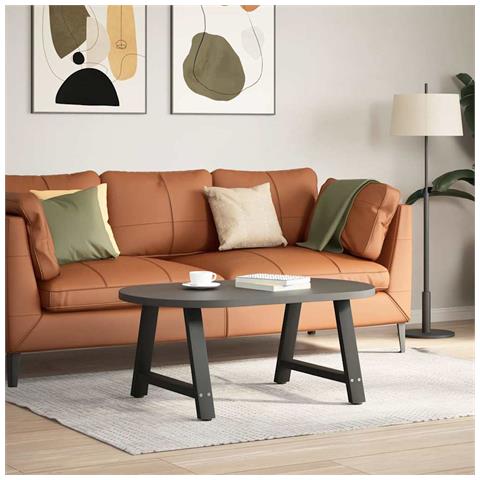 Gambe Tavolino Da Caffè A A 2 Pz Nero 60x(42-43) Cm In Acciaio - Foto 2