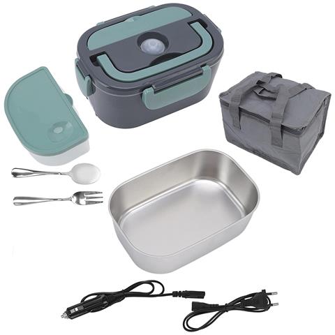 Lunch Box Elettrica Da 40w, Di 1500ml. Riscalda Il Tuo Cibo Al Suo Interno. Adattatore Di Corrente E Per Auto. Include Posate E Custodia. - Foto 2