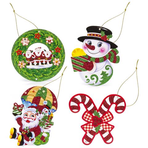 Pacchetto Da 4 Figurine In Schiuma. 12 Design Natalizi Random. - Foto 1