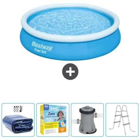 Piscina Fuori Terra - In Giro - 366x76 Cm - Blu - Include Accessori Coordinati Cb9 - Foto 1