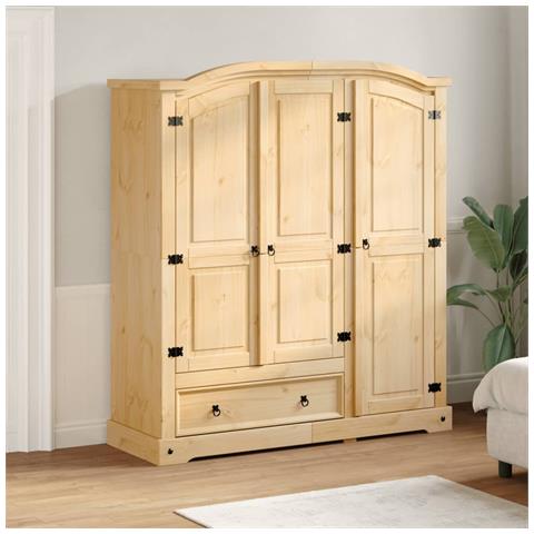 Lusso Casadino -  Armadio Corona 151,5x52x170 Cm In Legno Massello Di Pino - Foto 2