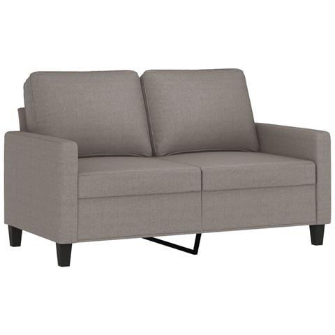 Set Di Divani 2 Pz Con Cuscini Tortora In Tessuto - Foto 2