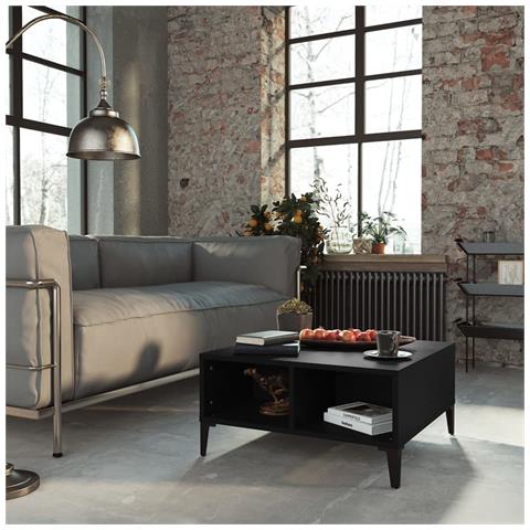 Lusso Casadino - Tavolino Da Salotto Nero 60x60x30 Cm In Legno Multistrato - Foto 6