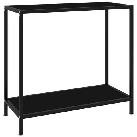 Lusso Casadino - Tavolo Consolle Nero 80x35x75 Cm In Vetro Temperato - Foto 2