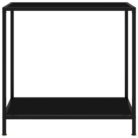 Lusso Casadino - Tavolo Consolle Nero 80x35x75 Cm In Vetro Temperato - Foto 1