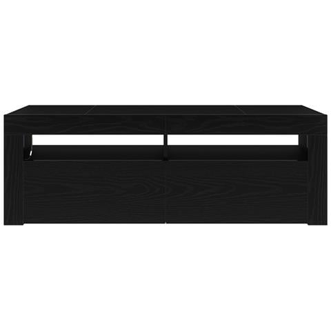 Mobile TV  con LED Rovere Nero 120x35x40 cm Legno ingegnerizzato - Foto 9