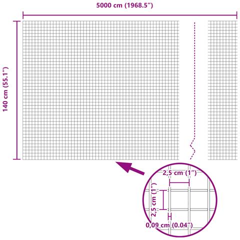 Recinto in filo saldato Verde 1.4x50 m Acciaio - Foto 8
