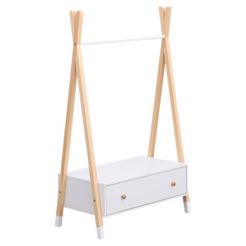 Armadio Per Bambini In Legno E Bianco Con Cassetto Lou - Foto 1