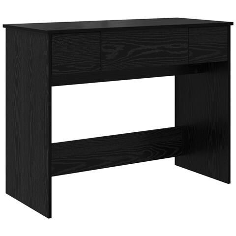 Toeletta con Specchio Rovere Nero 100x45x76 cm - Foto 1