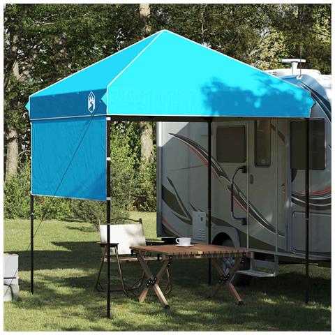 Tenda Aggiuntiva Pop-Up Blu 200 x 200 cm Tessuto - Foto 2