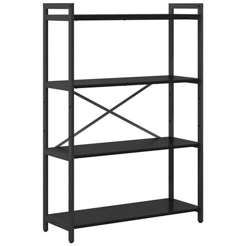 Libreria Rovere nero 80 x 30 x 118 cm Legno multistrato - Foto 1