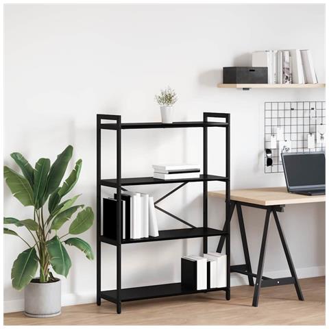 Libreria Rovere nero 80 x 30 x 118 cm Legno multistrato - Foto 2