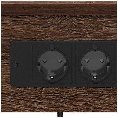 Comò con stazione di ricarica 2 pcs Rovere marrone - Foto 9