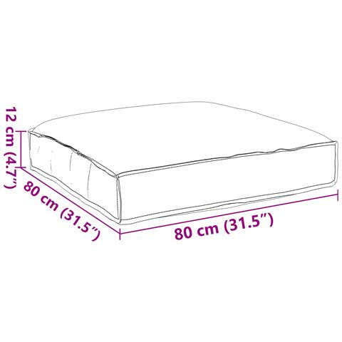 Cuscino per seduta pallet Rosso Vino 80 x 80 x 12 cm - Foto 6