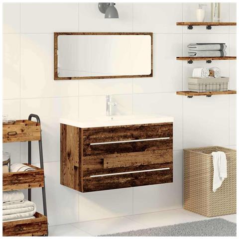 Armadio per Lavabo da Bagno Legno vecchio 80 x 38.5 x 48 cm - Foto 2