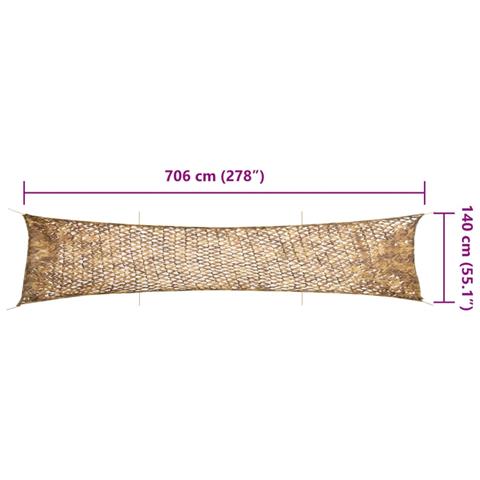 Rete Mimetica con Custodia di Conservazione 706x140 cm Sabbia - Foto 7