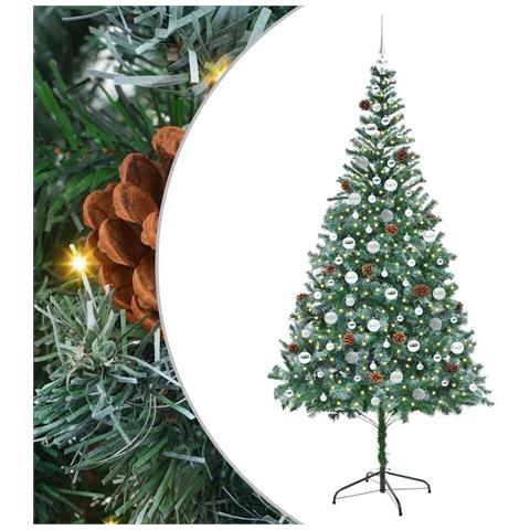 Albero di Natale artificiale Verde 210 cm PVC e Acciaio - Foto 1