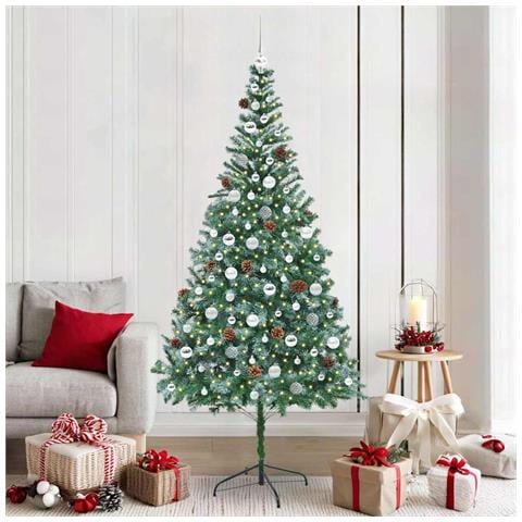 Albero di Natale artificiale Verde 210 cm PVC e Acciaio - Foto 2