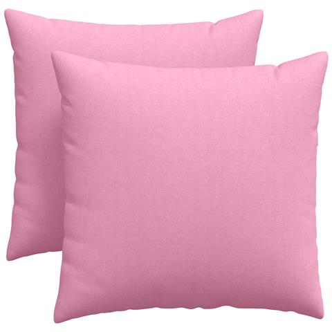 Cuscini da Divano 2 pcs Rosa 45 x 45 cm Tessuto - Foto 1