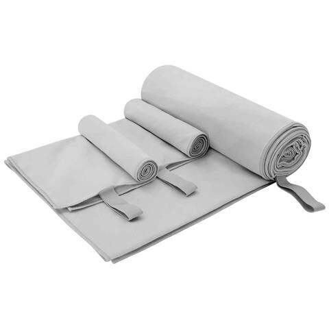 Set di Asciugamani Sportivi 3 pcs Grigio - Foto 1