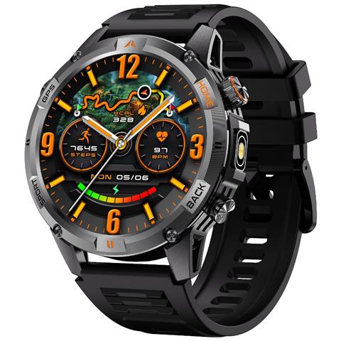 Smartwatch Multifunzionale Con Monitoraggio Frequenza Cardiaca, Pressione Sanguigna E Sonno Compatibile Con L'app Gloryfit Black - Foto 2