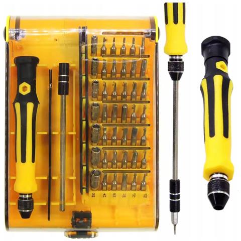 Set Di Cacciaviti Di Precisione Profix Masterset 45w1 - 45 Pezzi | Manico Antiscivolo, Punte Magnetiche, Estensione | Riparazioni Gsm, Elettronica, Casa - Foto 1