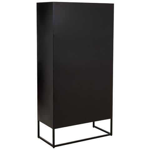 Vetrina In Metallo Nero Con 4 Ante Cm 80x38,5x161h - Foto 7