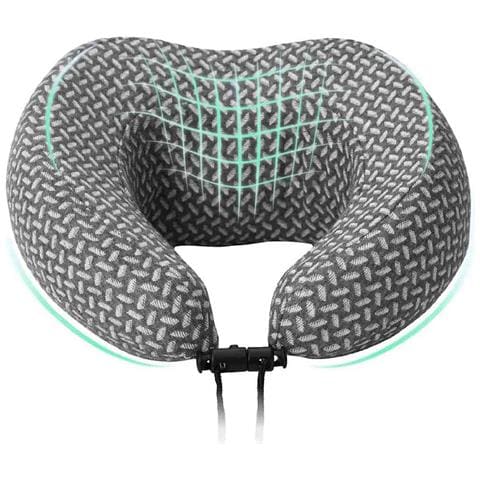 Cuscino da Viaggio per il Collo Grigio 30 x 28 x 14 cm - Foto 1