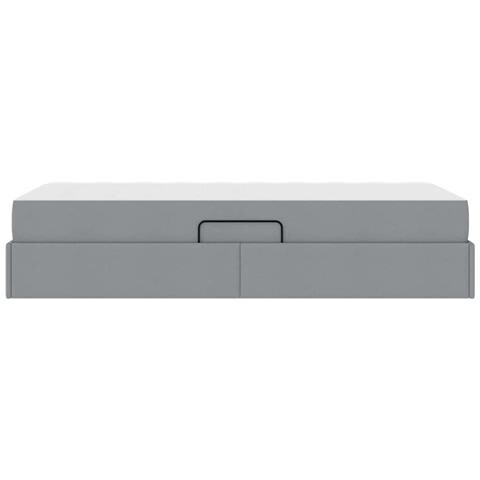 Letto con contenitore e materasso Grigio chiaro 90 x 200 cm - Foto 9
