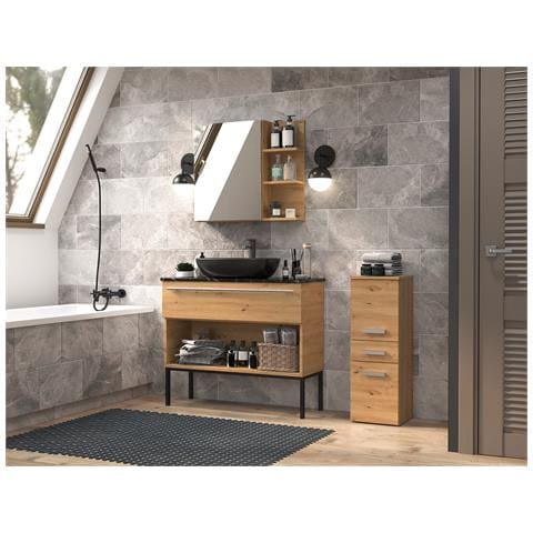 NEL V DDS ARTISAN armadietto di conservazione per bagno Quercia - Foto 2