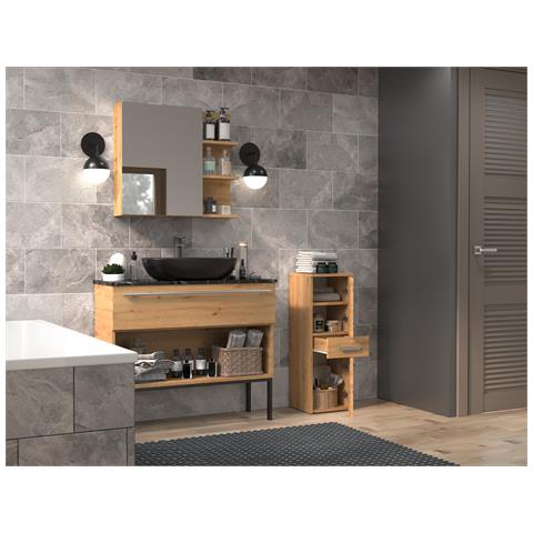 NEL V DDS ARTISAN armadietto di conservazione per bagno Quercia - Foto 4